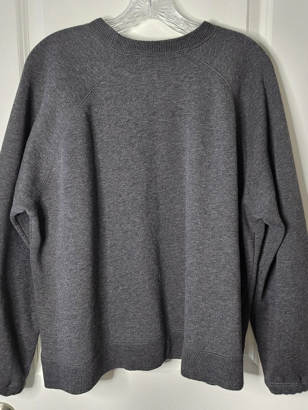 Women's Gray Oversized Cozy Athleisure Sweatshirt Pullover Petite XL Minimalist - Picture 5 of 12